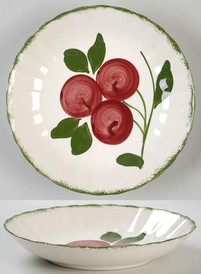 Apple Trio Coupe Soup Bowl by Blue Ridge Southern Pottery-1