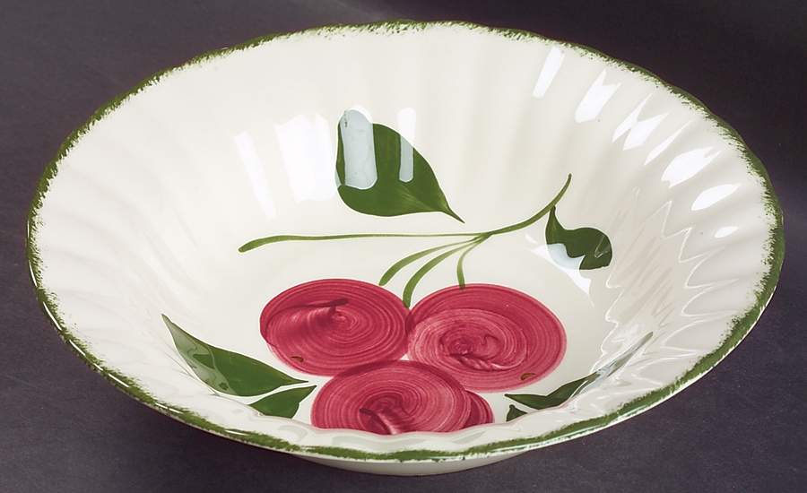 Apple Trio 9" Round Vegetable Bowl by Blue Ridge Southern Pottery-1