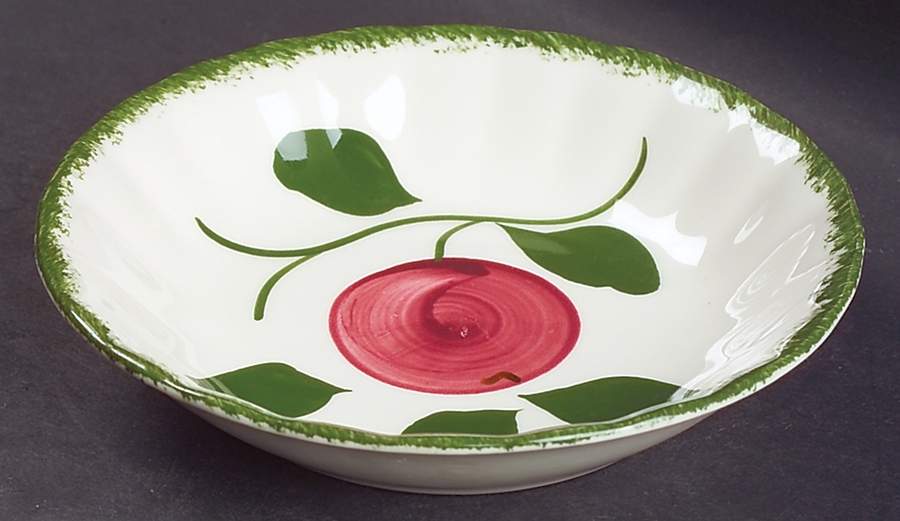 Apple Trio Fruit/Dessert (Sauce) Bowl by Blue Ridge Southern Pottery-1