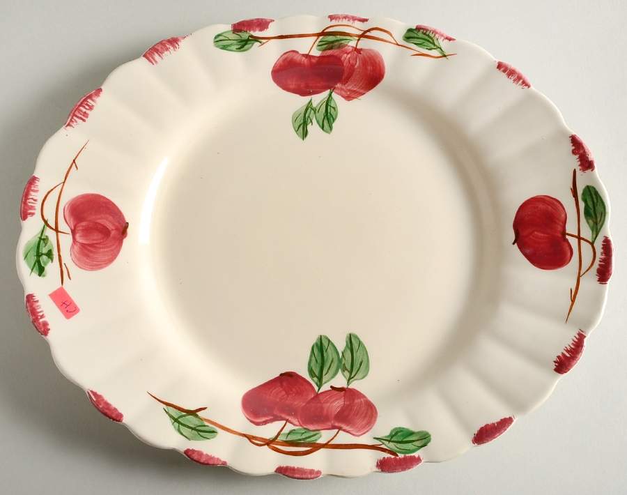 Autumn Apple 14" Oval Serving Platter by Blue Ridge Southern Pottery-1