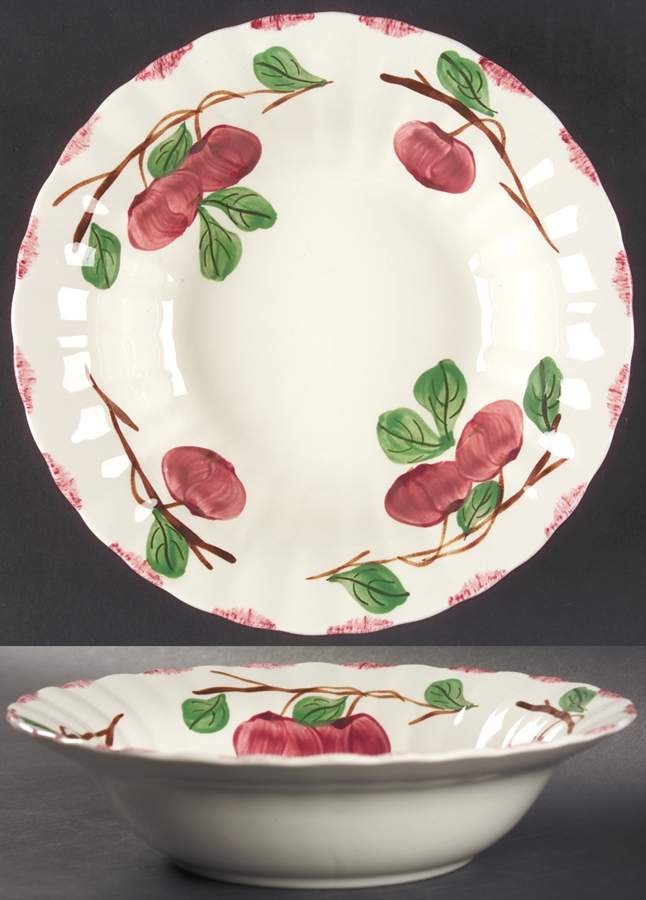Autumn Apple 9" Round Vegetable Bowl by Blue Ridge Southern Pottery-1