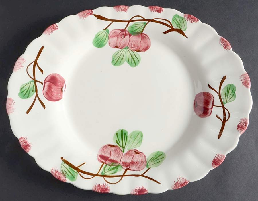 Autumn Apple 11" Oval Serving Platter by Blue Ridge Southern Pottery-1