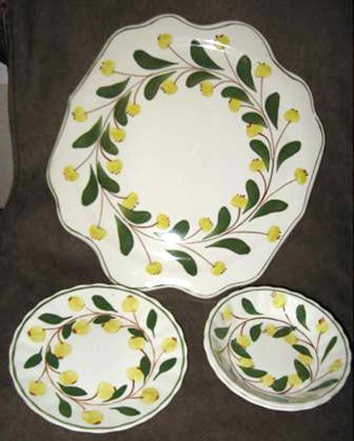 Autumn Laurel Square Handled Cake Plate by Blue Ridge Southern Pottery-1