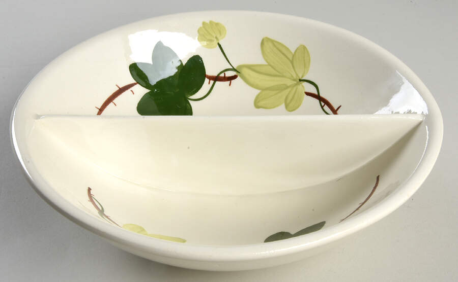 Baltic Ivy Round Divided Vegetable Bowl by Blue Ridge Southern Pottery-1
