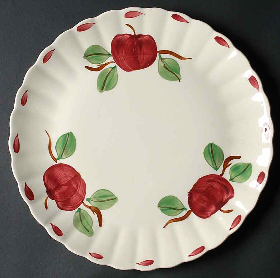 Beaded Apple 11" Chop Plate (Round Platter) by Blue Ridge Southern Pottery-1