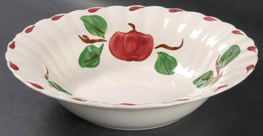 Beaded Apple 9" Round Vegetable Bowl by Blue Ridge Southern Pottery-1