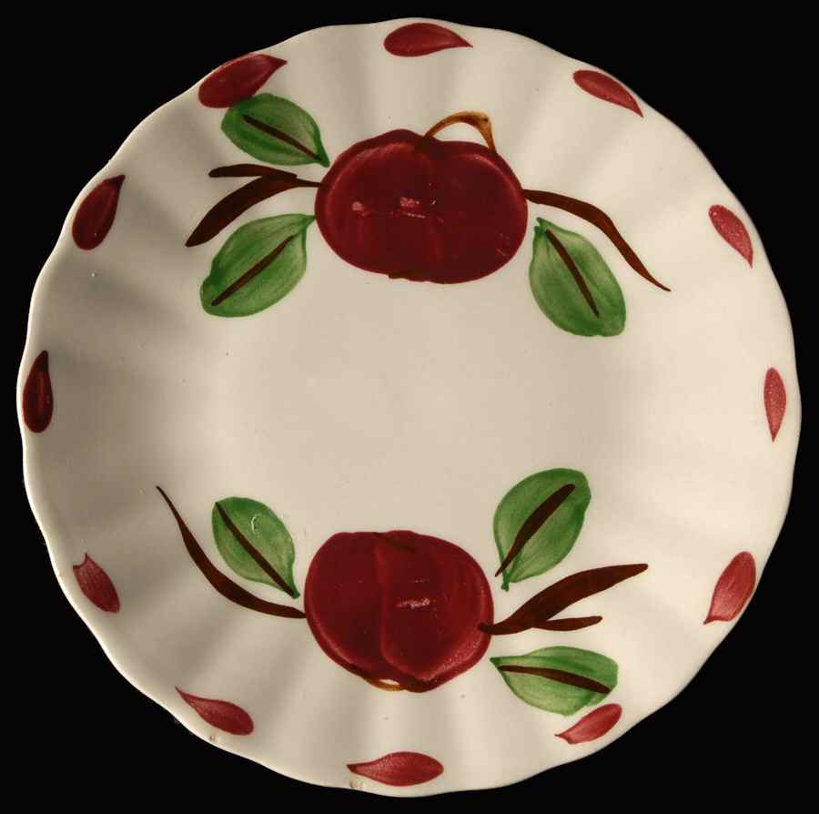 Beaded Apple Bread & Butter Plate by Blue Ridge Southern Pottery-1