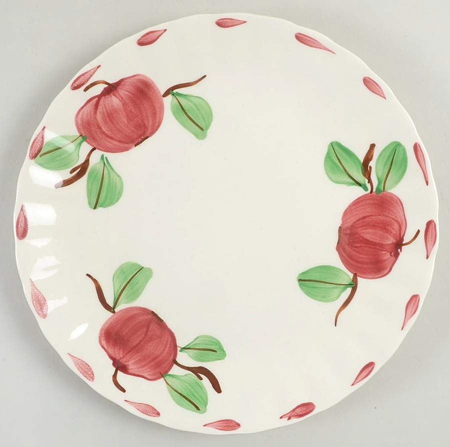 Beaded Apple Salad Plate by Blue Ridge Southern Pottery-1