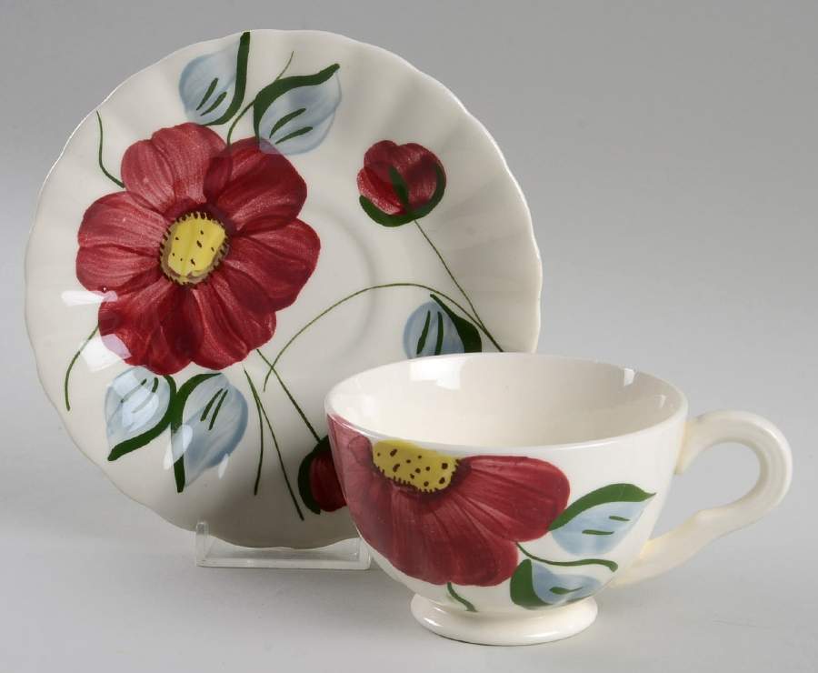 Becky Footed Cup & Saucer Set by Blue Ridge Southern Pottery-1