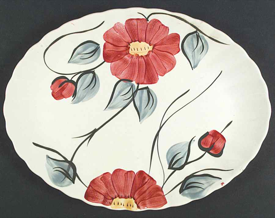 Becky 11" Oval Serving Platter by Blue Ridge Southern Pottery-1