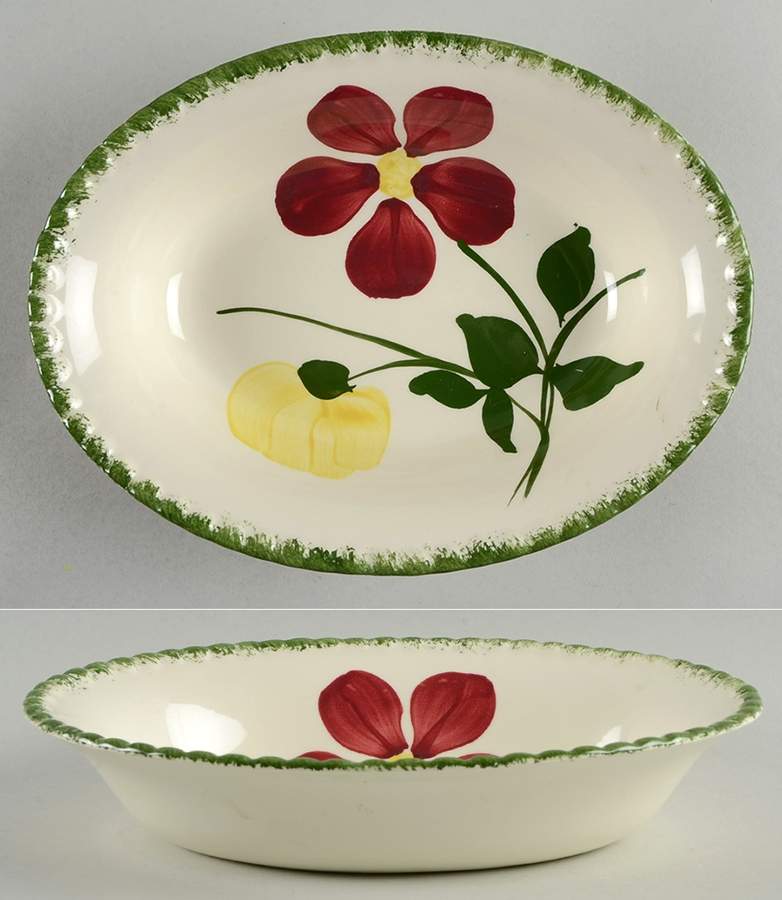 Betty 9" Oval Vegetable Bowl by Blue Ridge Southern Pottery-1
