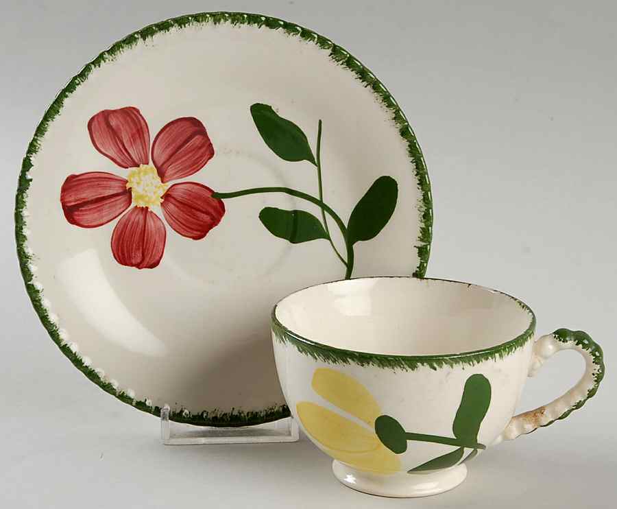 Betty Footed Cup & Saucer Set by Blue Ridge Southern Pottery-1