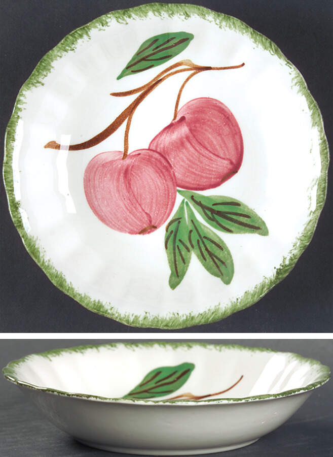 Big Apple Fruit/Dessert (Sauce) Bowl by Blue Ridge Southern Pottery-1