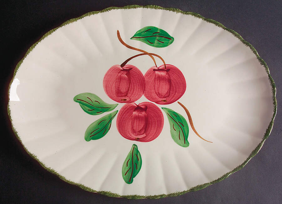Big Apple 15" Oval Serving Platter by Blue Ridge Southern Pottery-1