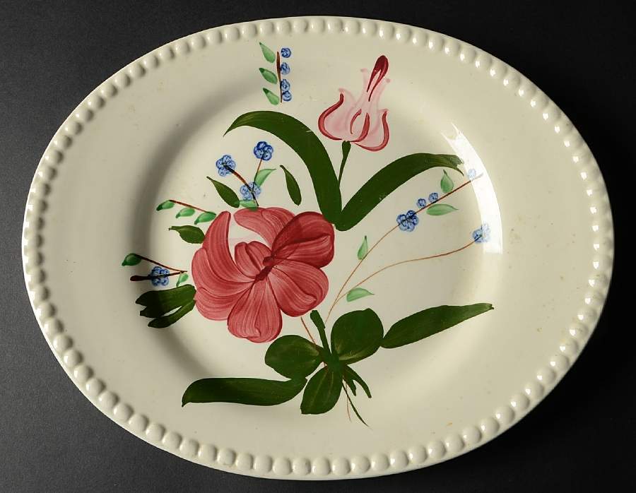 Bluebell Bouquet 14" Oval Serving Platter by Blue Ridge Southern Pottery-1