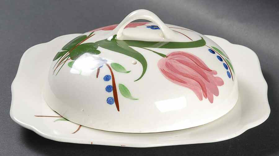 Bluebell Bouquet Covered Toast Dish by Blue Ridge Southern Pottery-1