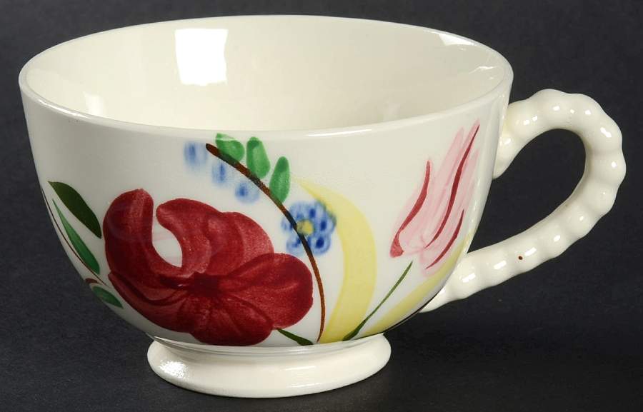Bluebell Bouquet Footed Cup by Blue Ridge Southern Pottery-1