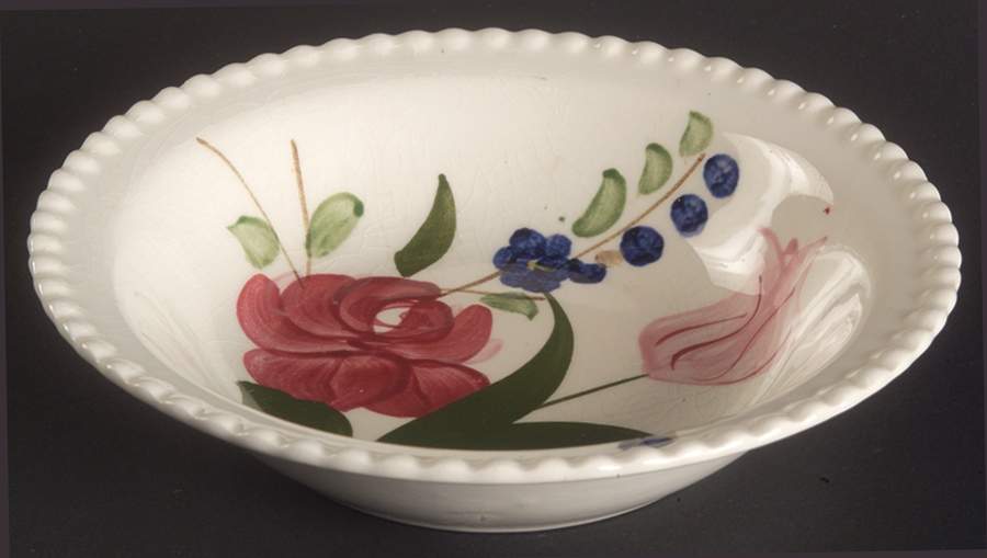 Bluebell Bouquet Coupe Cereal Bowl by Blue Ridge Southern Pottery-1