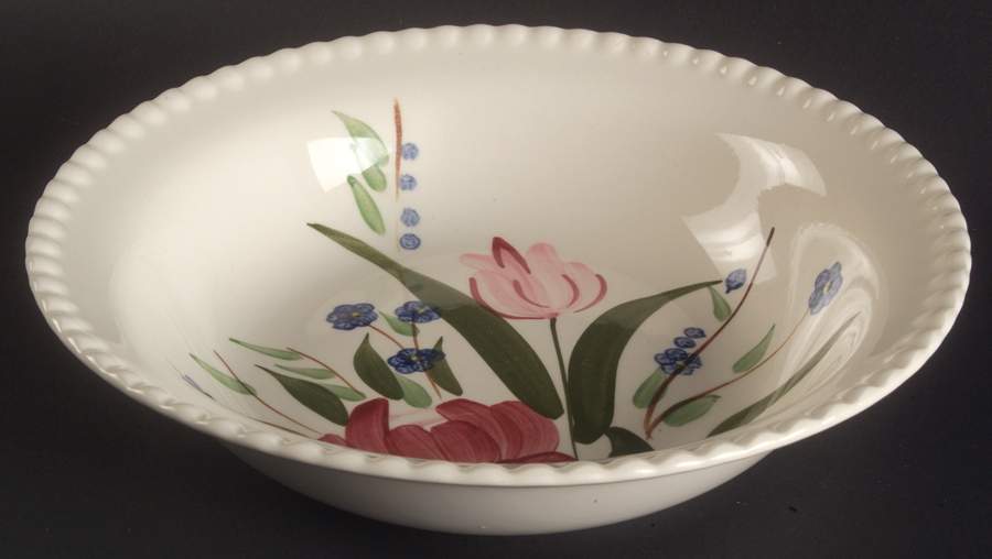 Bluebell Bouquet 9" Round Vegetable Bowl by Blue Ridge Southern Pottery-1