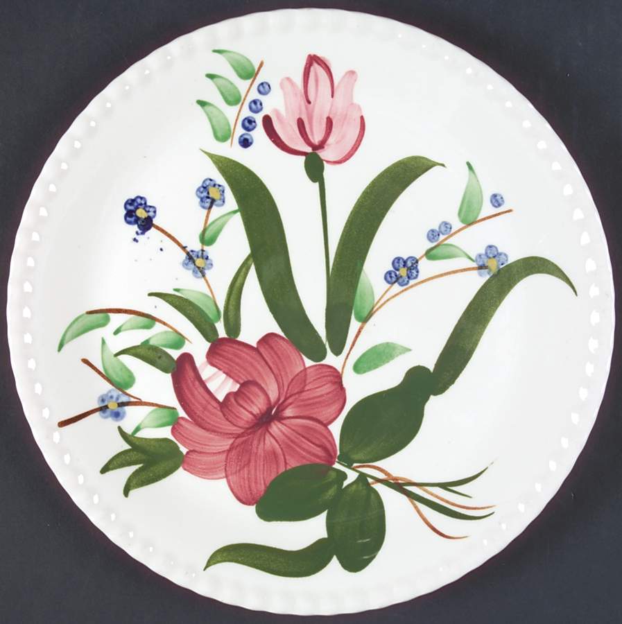 Bluebell Bouquet Luncheon Plate by Blue Ridge Southern Pottery-1