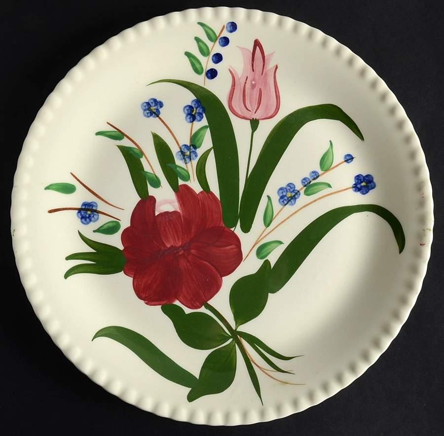 Bluebell Bouquet Dinner Plate by Blue Ridge Southern Pottery-1