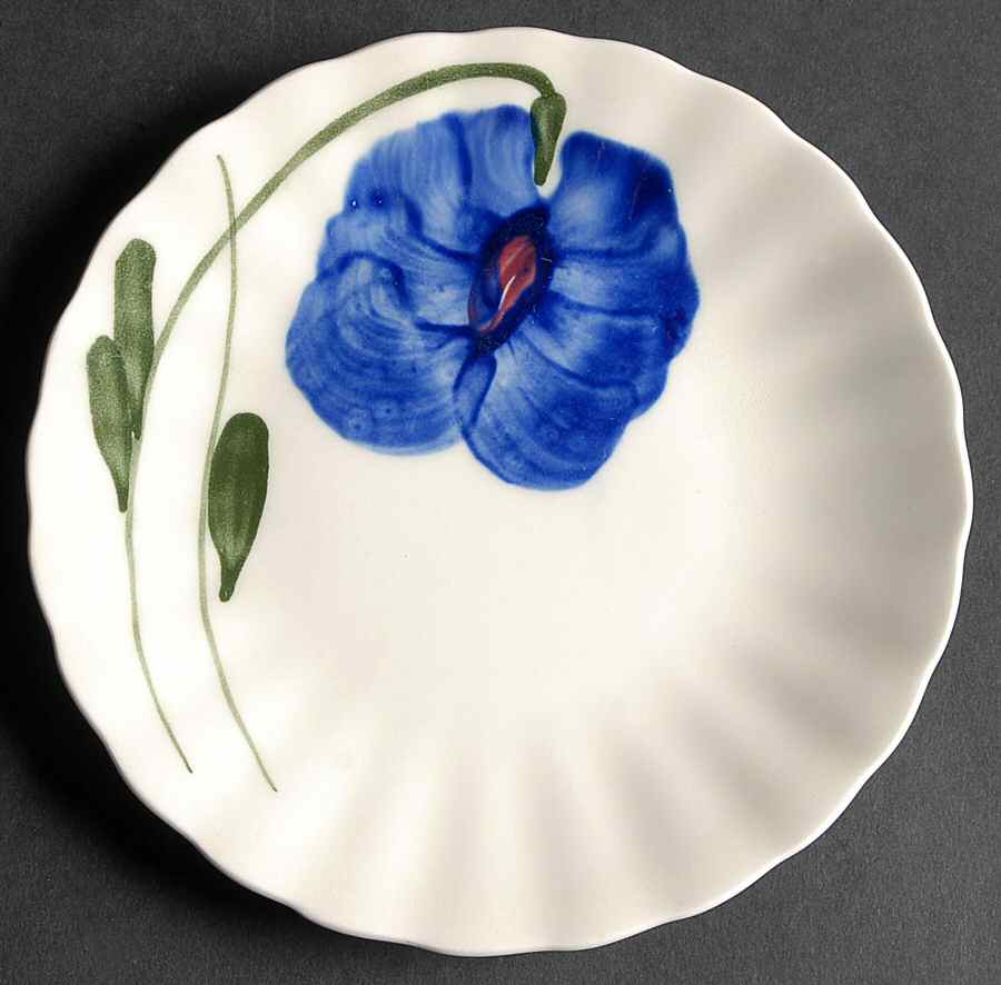 Blue Flower Bread & Butter Plate by Blue Ridge Southern Pottery-1