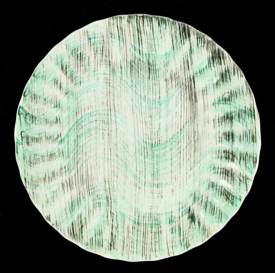 Blue Waves Dinner Plate by Blue Ridge Southern Pottery-1