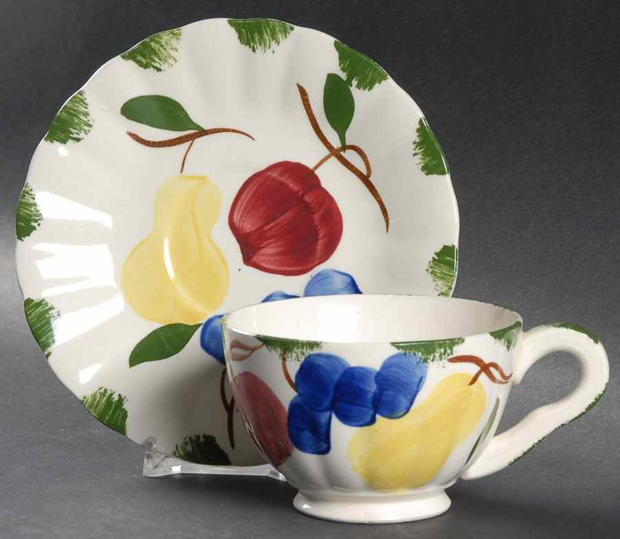 Bountiful Footed Cup & Saucer Set by Blue Ridge Southern Pottery-1