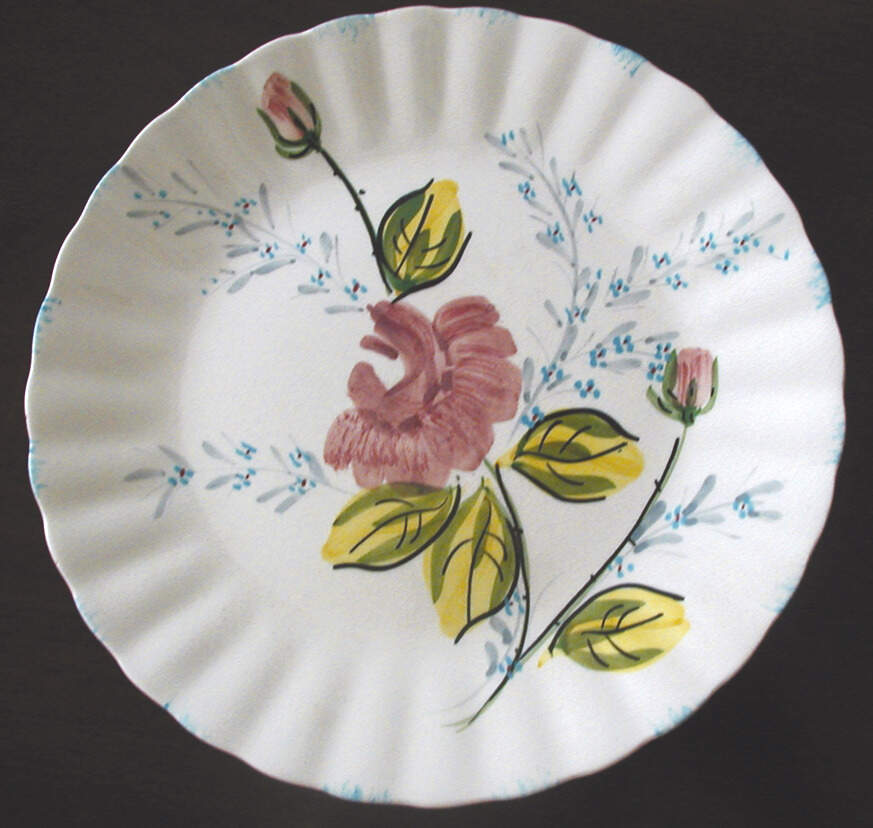 Bridal Bouquet Dinner Plate by Blue Ridge Southern Pottery-1