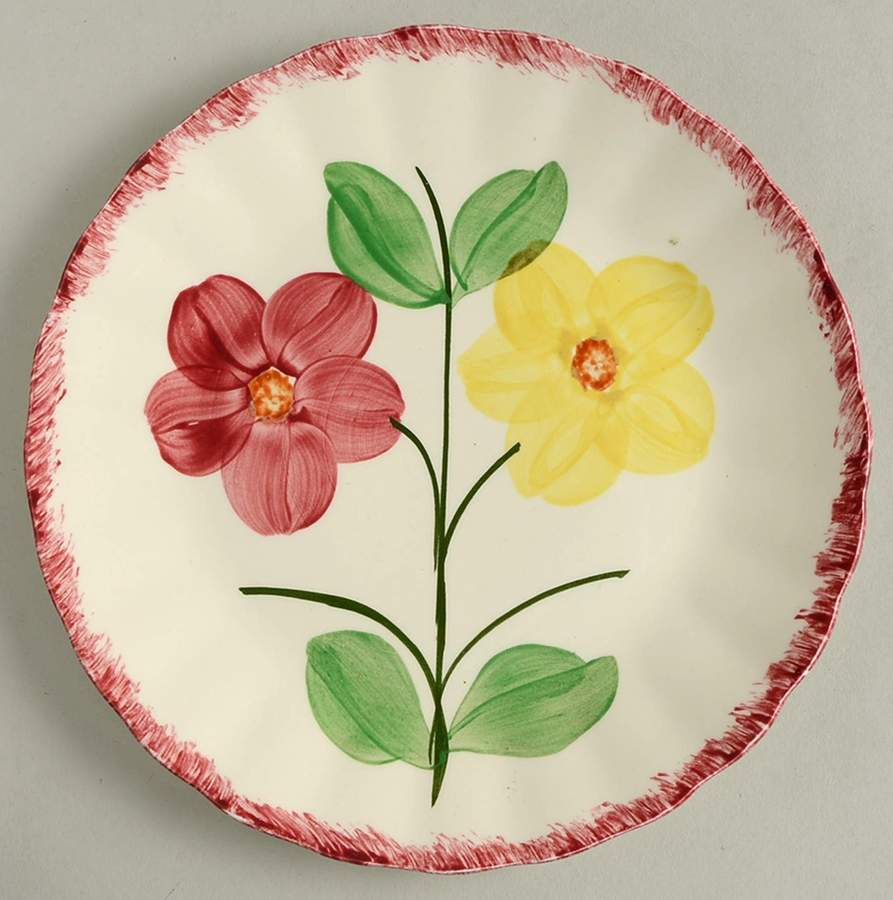 Wrinkled Rose Pink Dessert/Pie Plate by Blue Ridge Southern Pottery-1