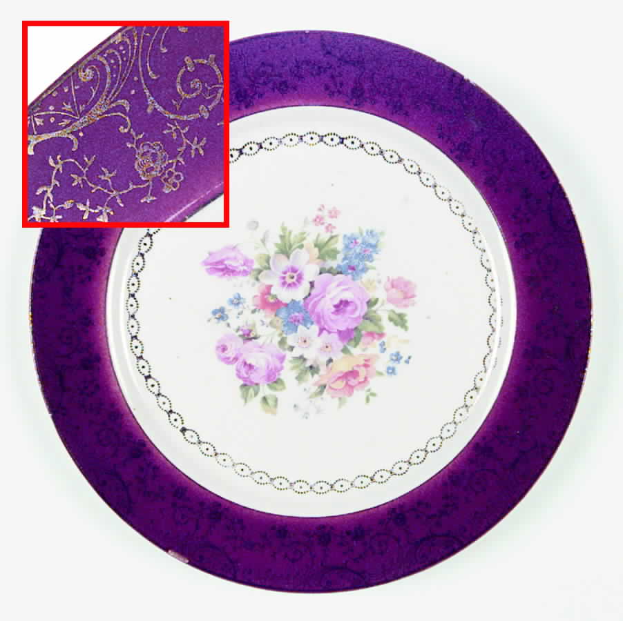 Burgundy Chain Dinner Plate by Blue Ridge Southern Pottery-1