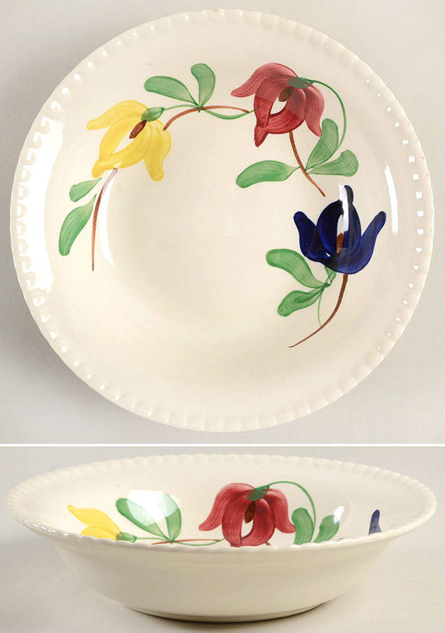 Carnival 9" Round Vegetable Bowl by Blue Ridge Southern Pottery-1