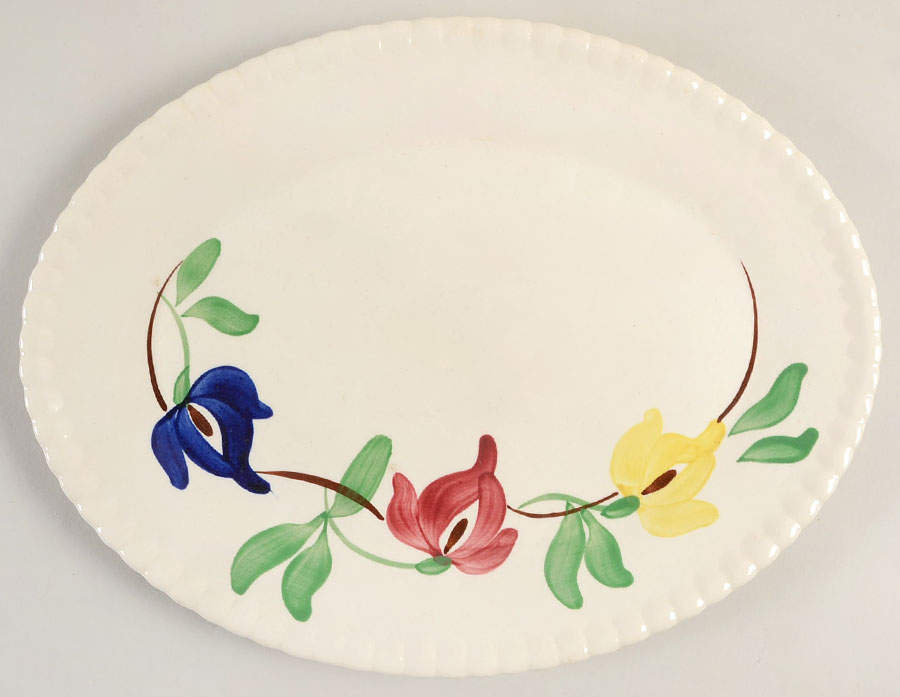 Carnival 13" Oval Serving Platter by Blue Ridge Southern Pottery-1