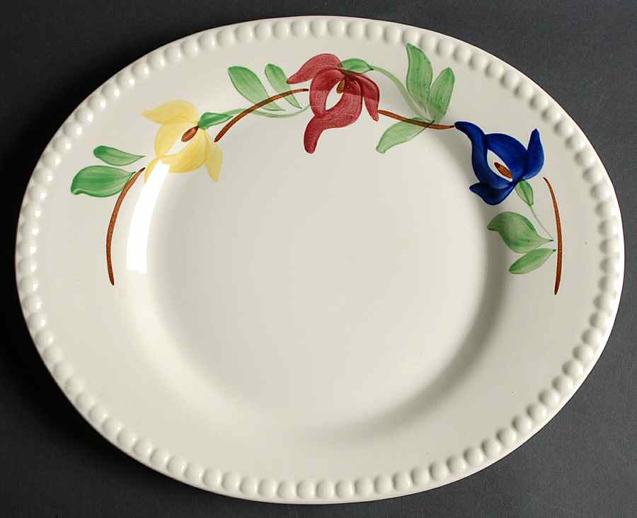 Carnival 14" Oval Serving Platter by Blue Ridge Southern Pottery-1