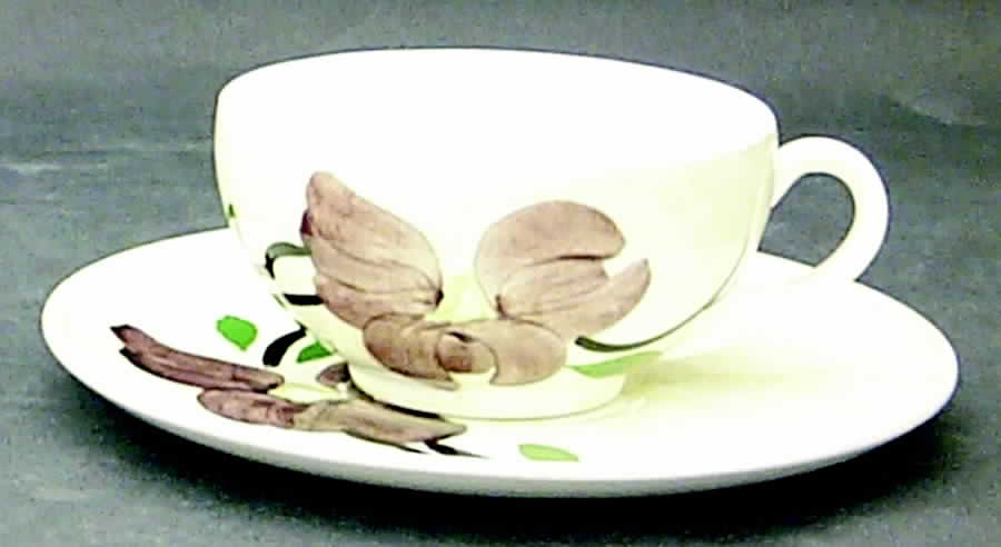 Caroline Flat Cup & Saucer Set by Blue Ridge Southern Pottery-1