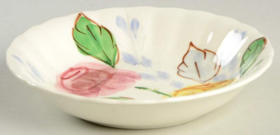 Carol's Roses Fruit/Dessert (Sauce) Bowl by Blue Ridge Southern Pottery-1