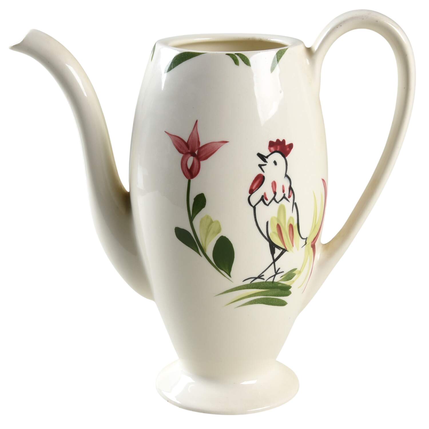 Chanticleer Coffee Pot No Lid by Blue Ridge Southern Pottery-1