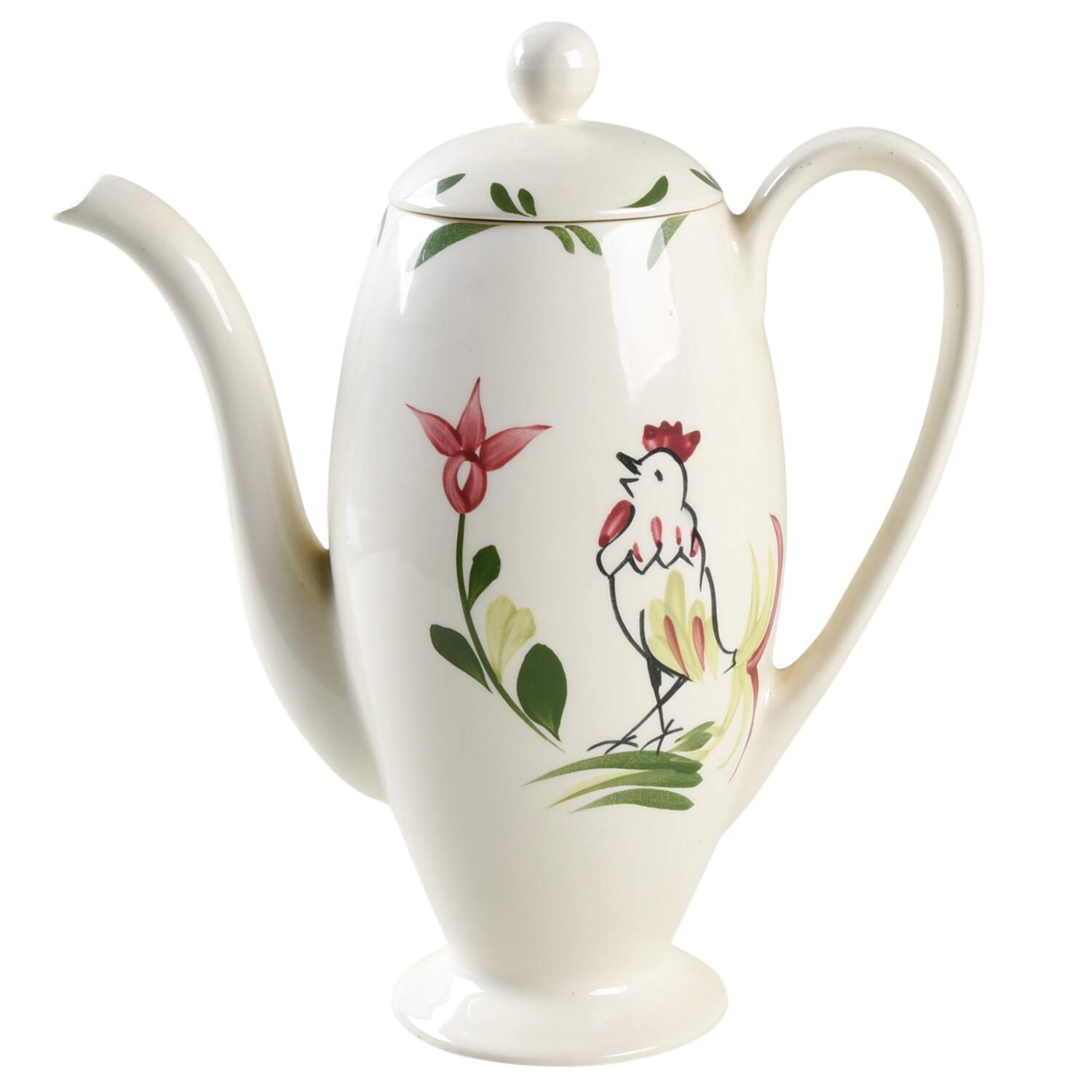 Chanticleer Coffee Pot & Lid by Blue Ridge Southern Pottery-1