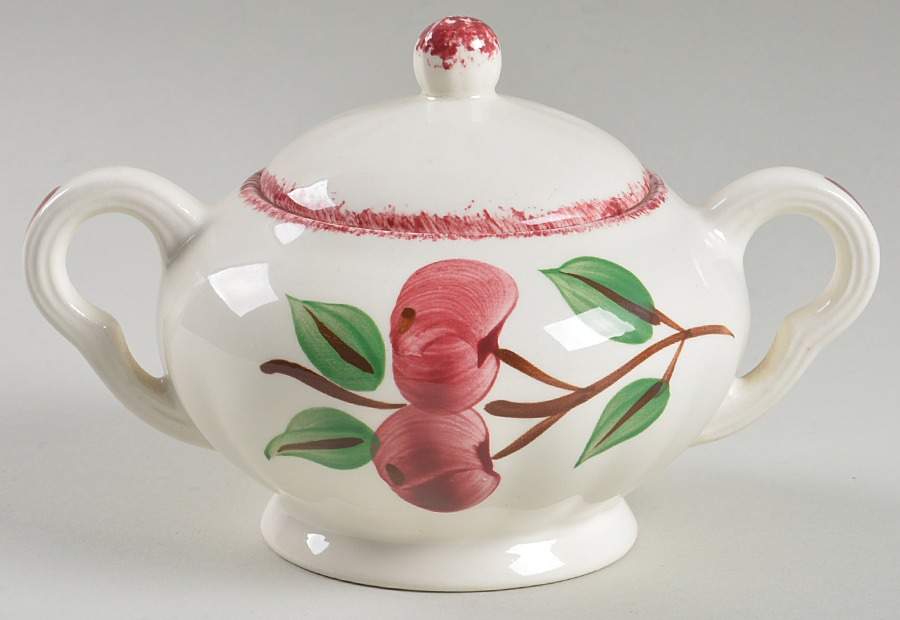 Cherry Bounce Sugar Bowl & Lid by Blue Ridge Southern Pottery-1