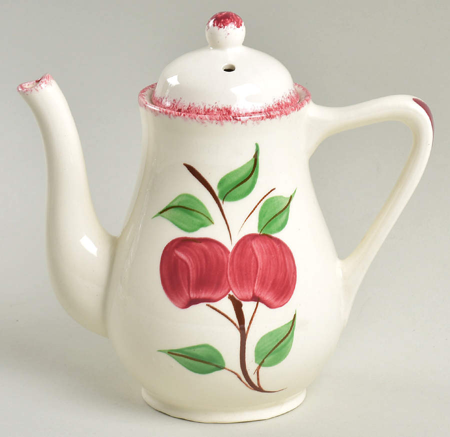 Cherry Bounce Mini Coffee Pot & Lid by Blue Ridge Southern Pottery-1