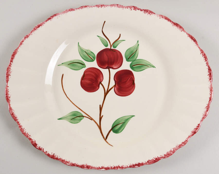 Cherry Bounce 14" Oval Serving Platter by Blue Ridge Southern Pottery-1