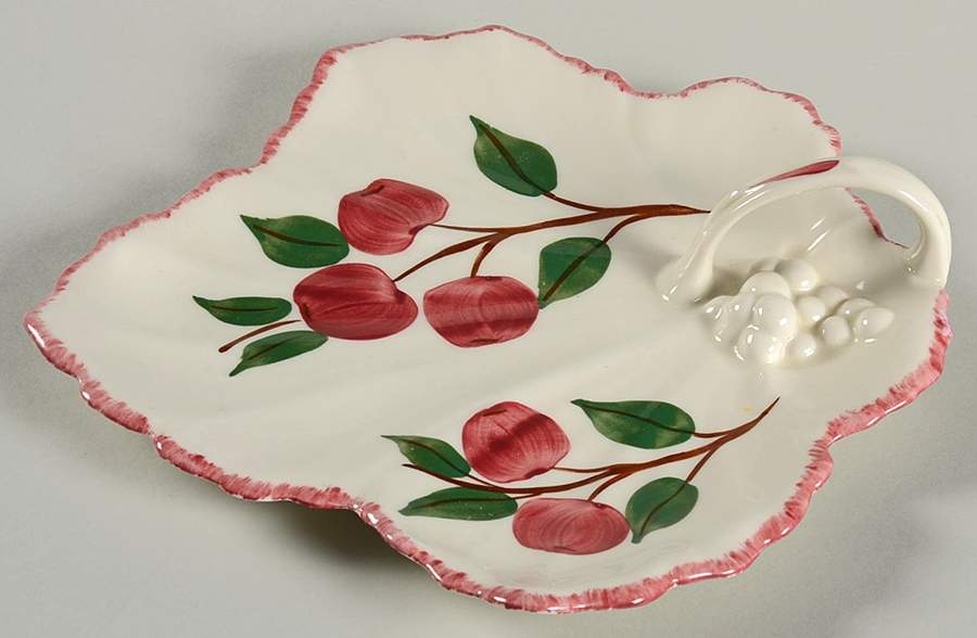Cherry Bounce 10" Leaf Tray by Blue Ridge Southern Pottery-1