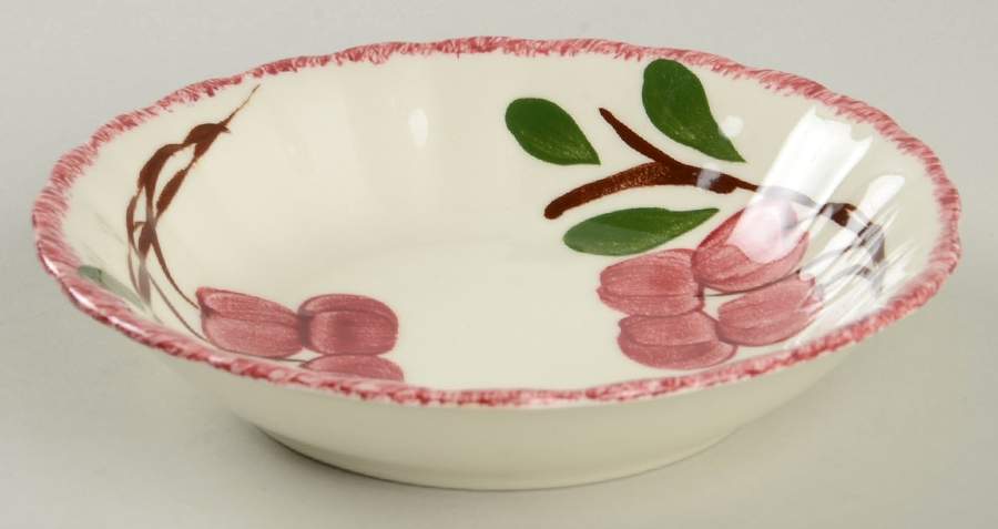 Cherry Cobbler Fruit/Dessert (Sauce) Bowl by Blue Ridge Southern Pottery-1