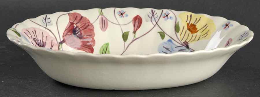 Chintz 9" Oval Vegetable Bowl by Blue Ridge Southern Pottery-1