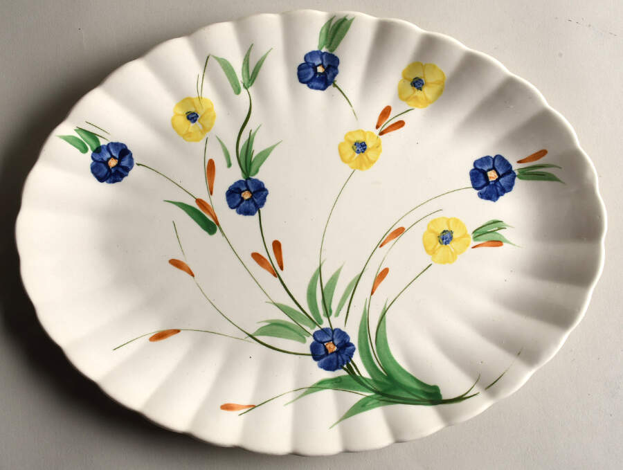Chickory 13" Oval Serving Platter by Blue Ridge Southern Pottery-1