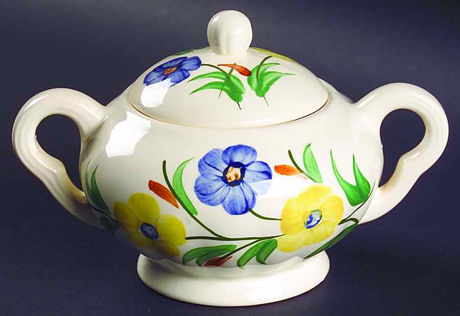 Chickory Sugar Bowl & Lid by Blue Ridge Southern Pottery-1