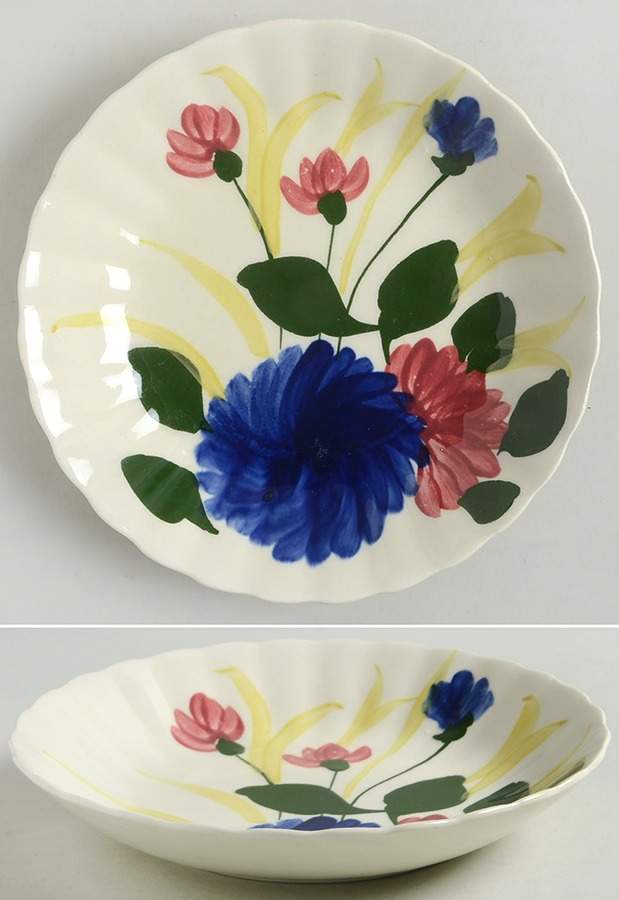 Chrysanthemum Coupe Soup Bowl by Blue Ridge Southern Pottery-1