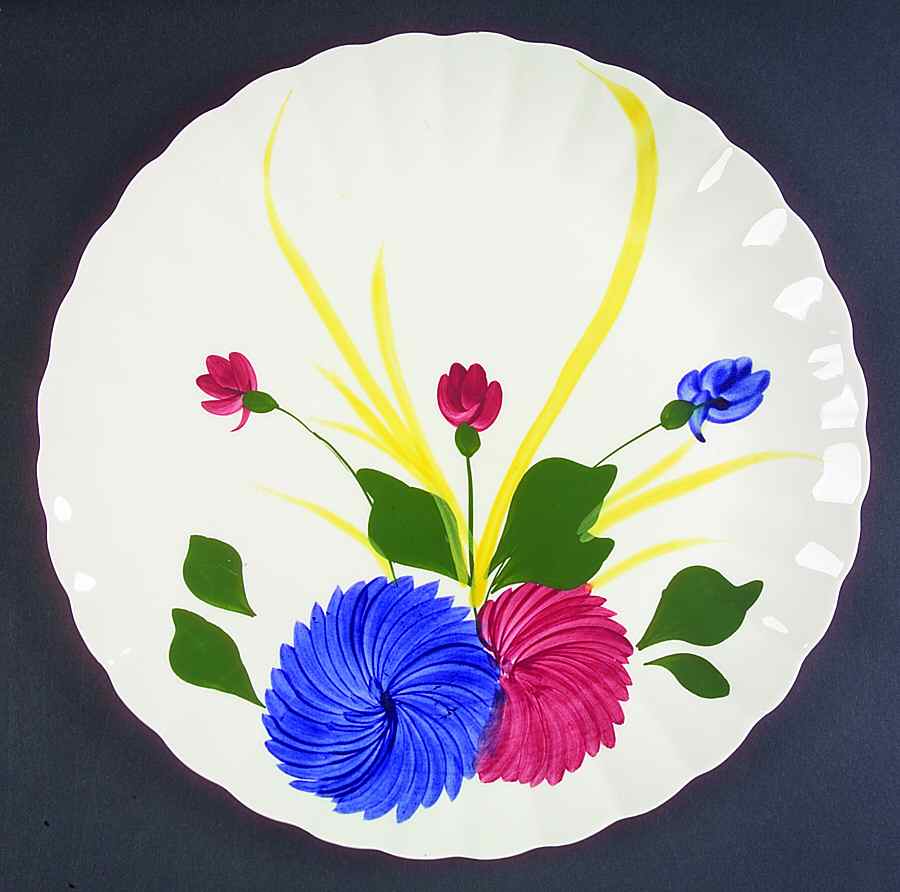 Chrysanthemum 11" Chop Plate (Round Platter) by Blue Ridge Southern Pottery-1
