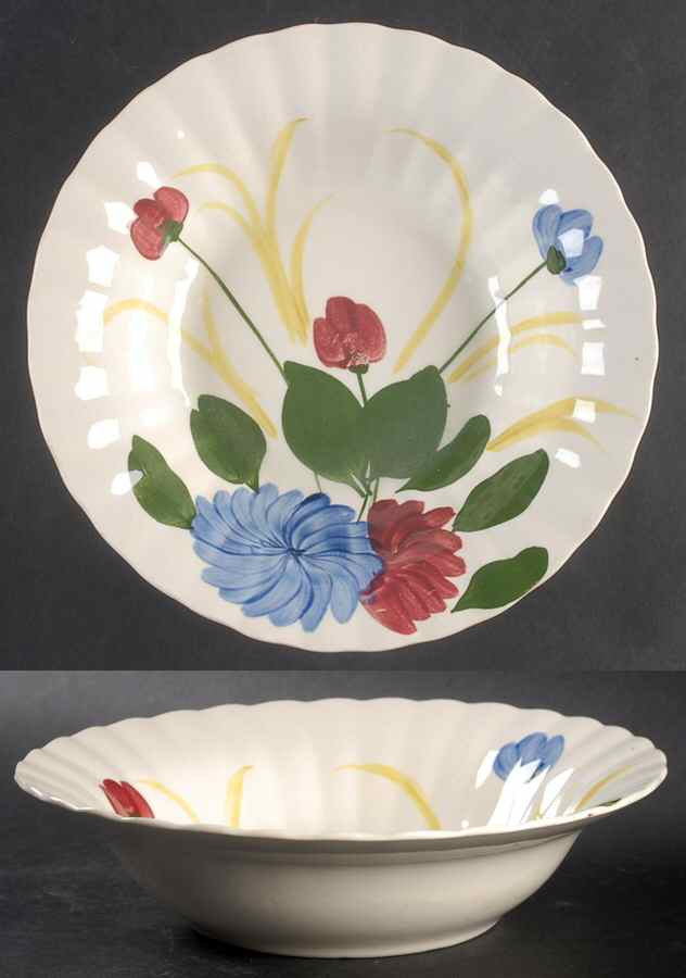 Chrysanthemum 9" Round Vegetable Bowl by Blue Ridge Southern Pottery-1