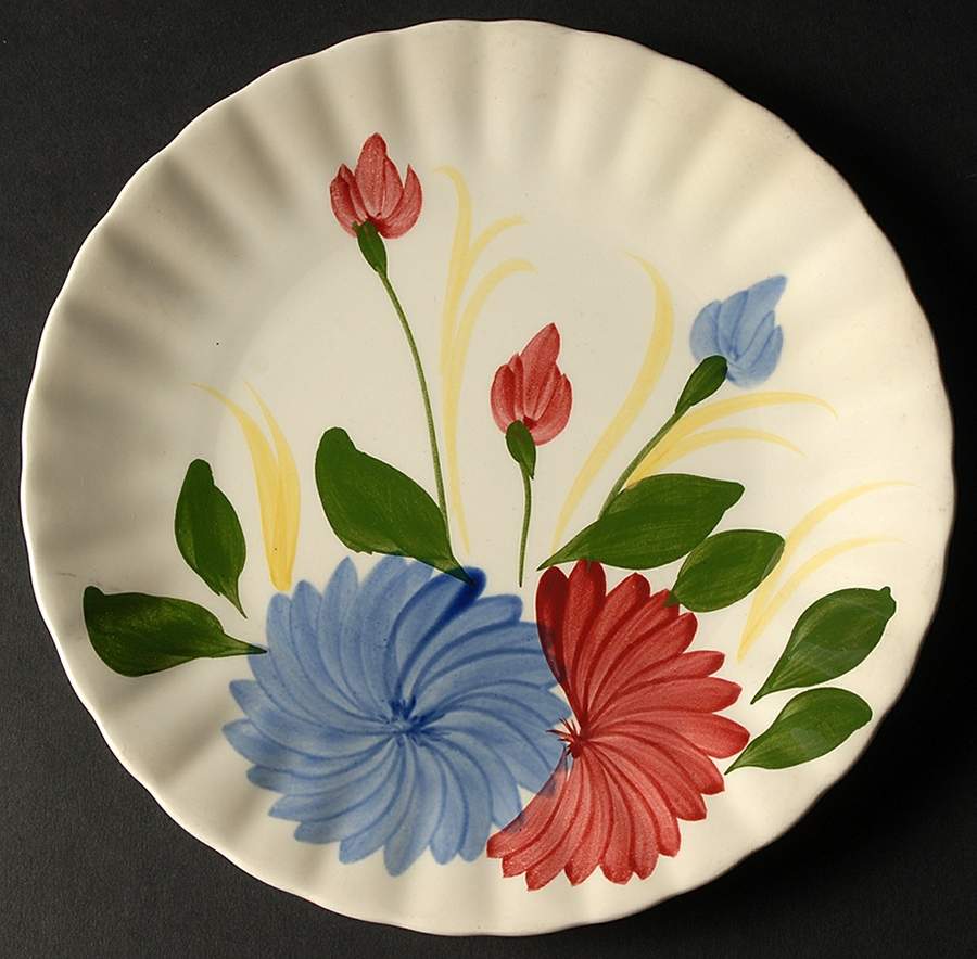 Chrysanthemum Salad Plate by Blue Ridge Southern Pottery-1